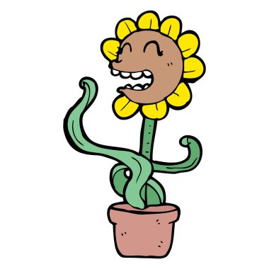 çiçek karikatür