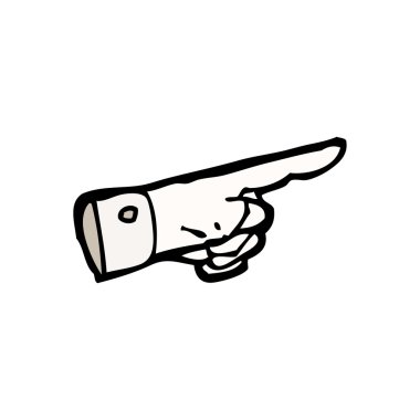 işaret eden bir ele