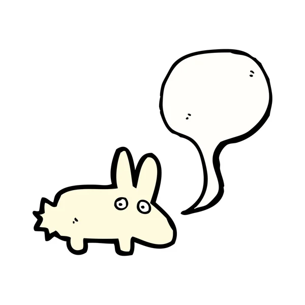 Kaninchen mit Sprechblase — Stockvektor