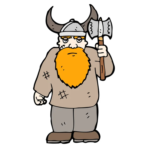 Viking kreslený — Stockový vektor