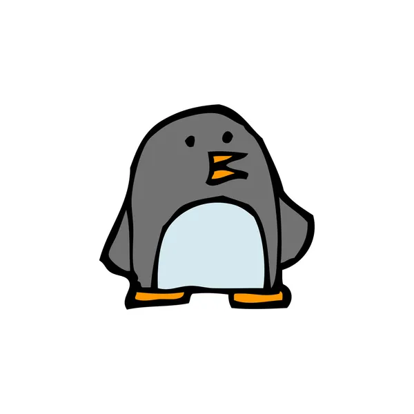 Pingüino de dibujos animados — Vector de stock