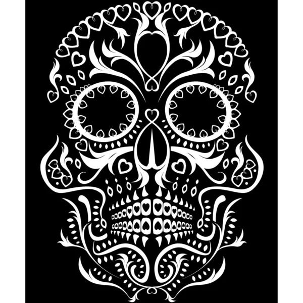 Skull ornament — Stock Vector