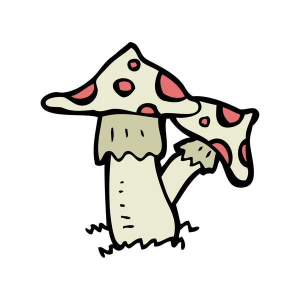 Paddestoelen cartoon — Stockvector