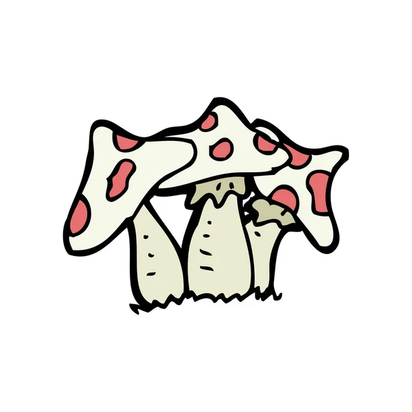 Paddestoelen cartoon — Stockvector