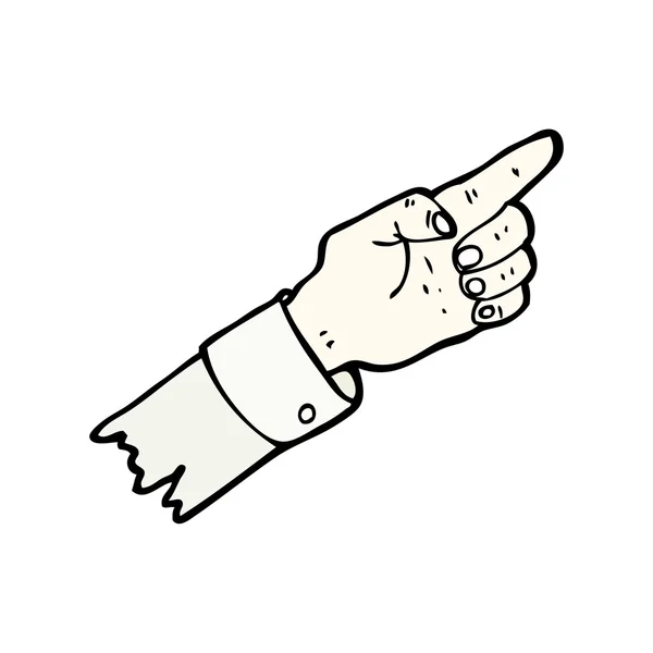 Pointant signe de la main — Image vectorielle