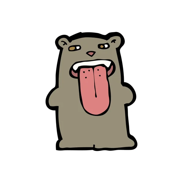 Urso de pelúcia bruto —  Vetores de Stock