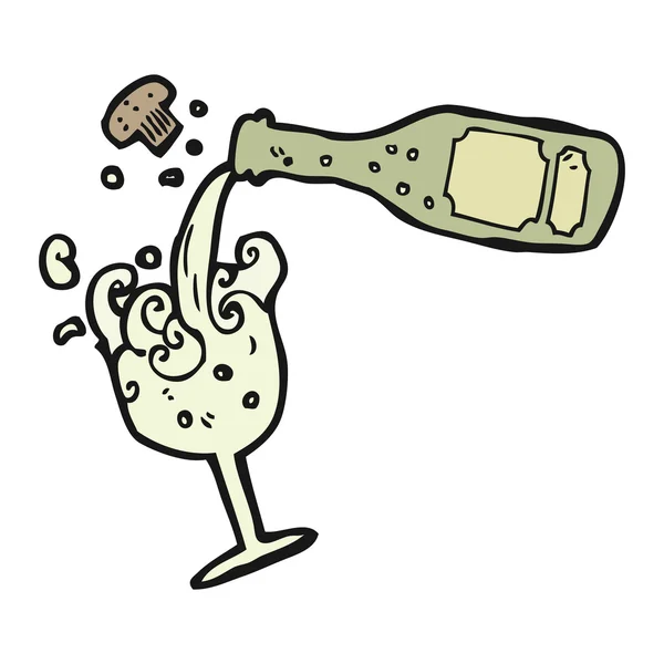 Verter champán — Archivo Imágenes Vectoriales