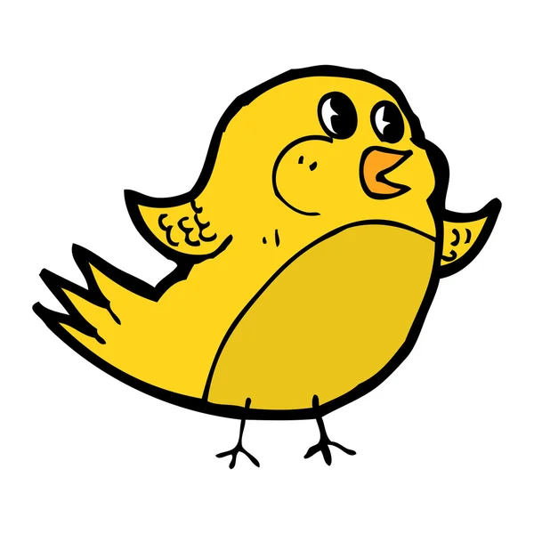 Yellow bird — Stock Vector