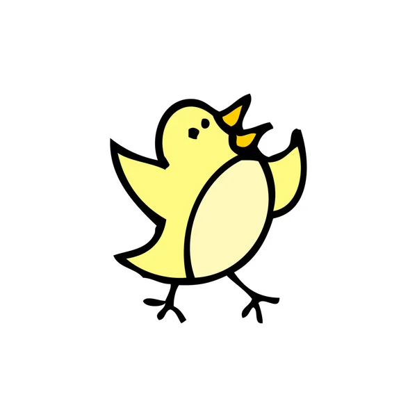 Oiseau jaune — Image vectorielle
