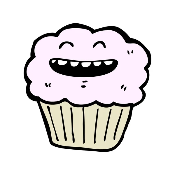 Happy cup cake - Stok Vektor