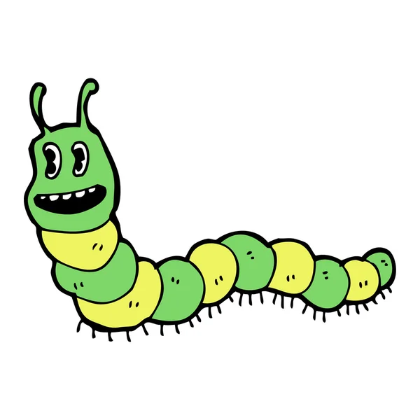 Grijnzende caterpillar — Stockvector