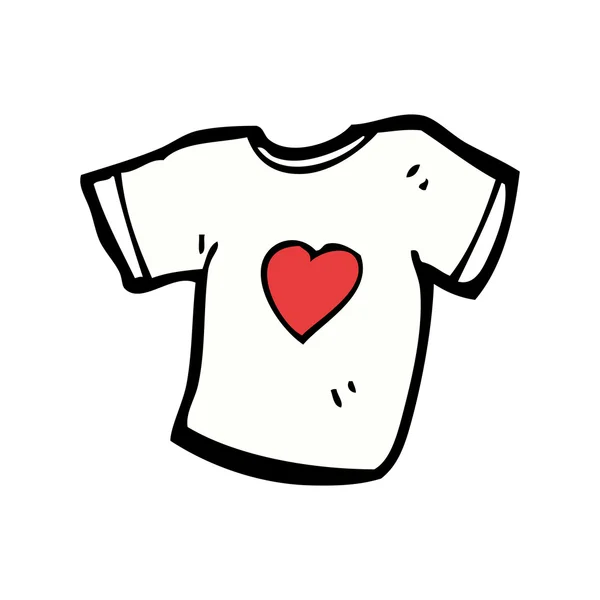T-Shirt mit Herz — Stockvektor