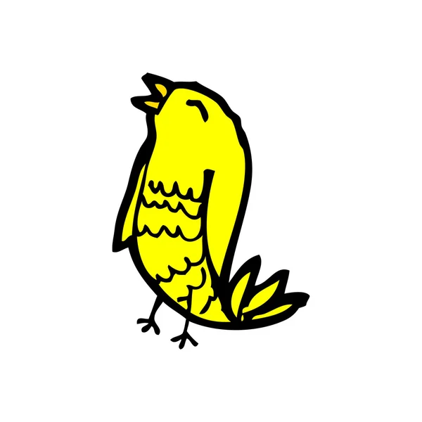 Žlutý pták — Stockový vektor