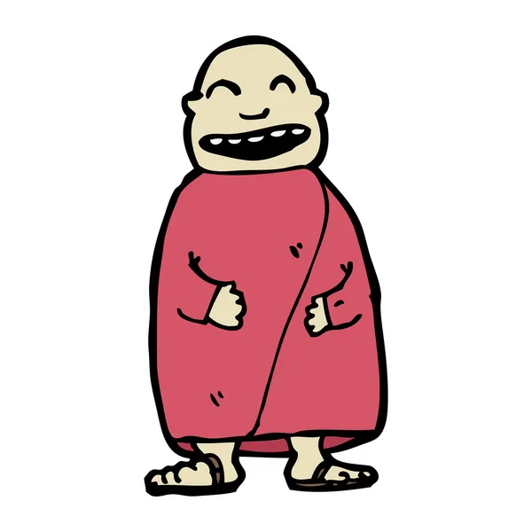 Γελώντας βουδιστής μοναχός — Διανυσματικό Αρχείο