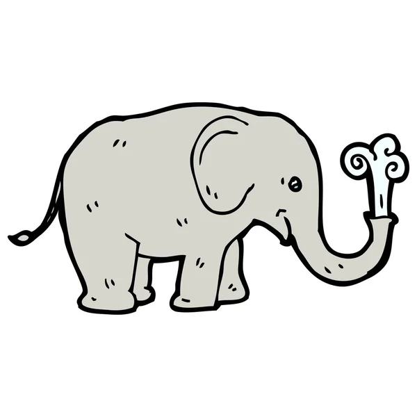 Squirting woda zabawny słoń — Wektor stockowy