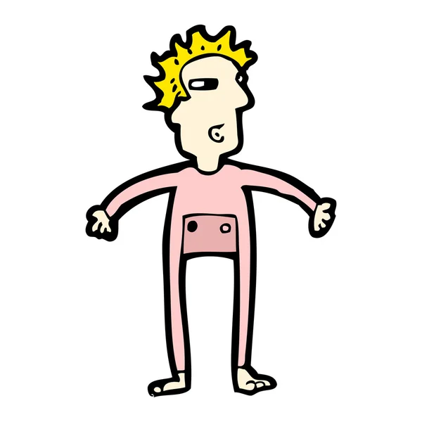 Homme en vieux sous-vêtements — Image vectorielle