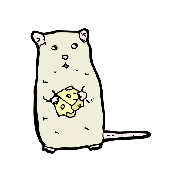 Ratón con queso — Vector de stock