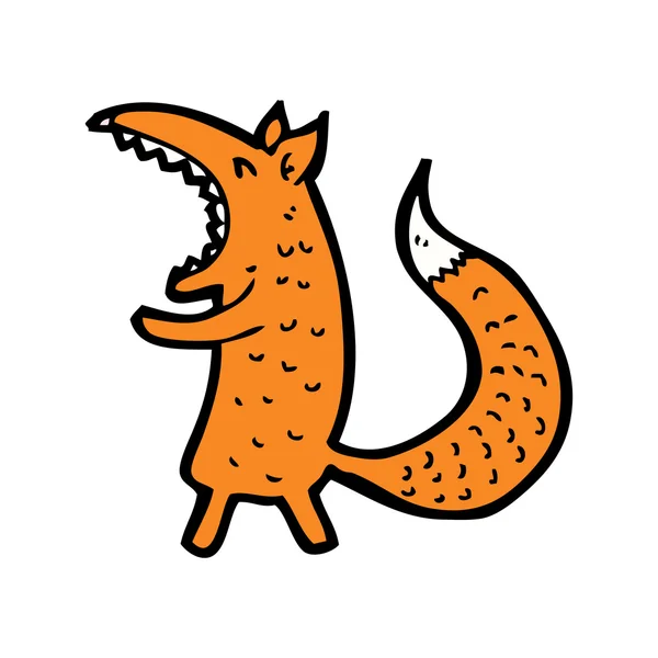 Gapende fox — Stockvector