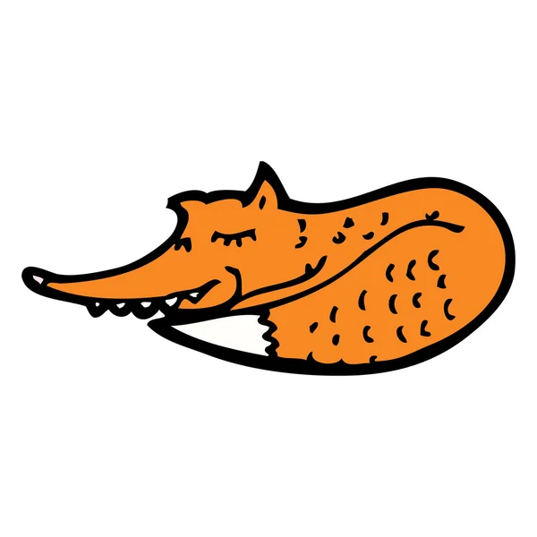 睡着的狐狸 — 图库矢量图片