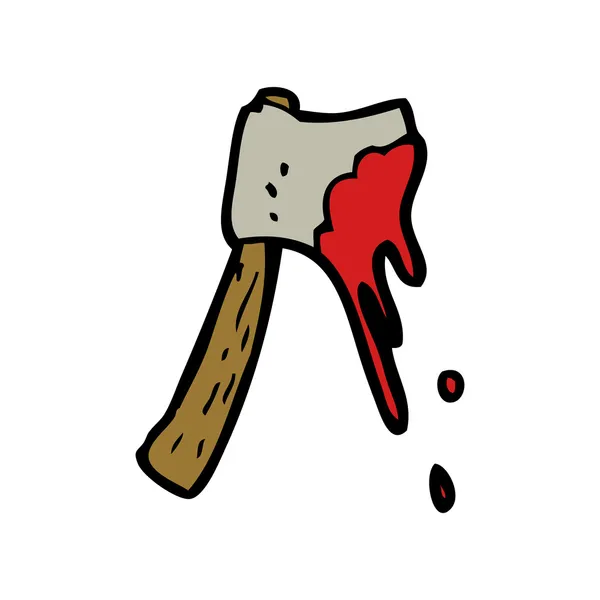 血まみれの斧 — ストックベクタ