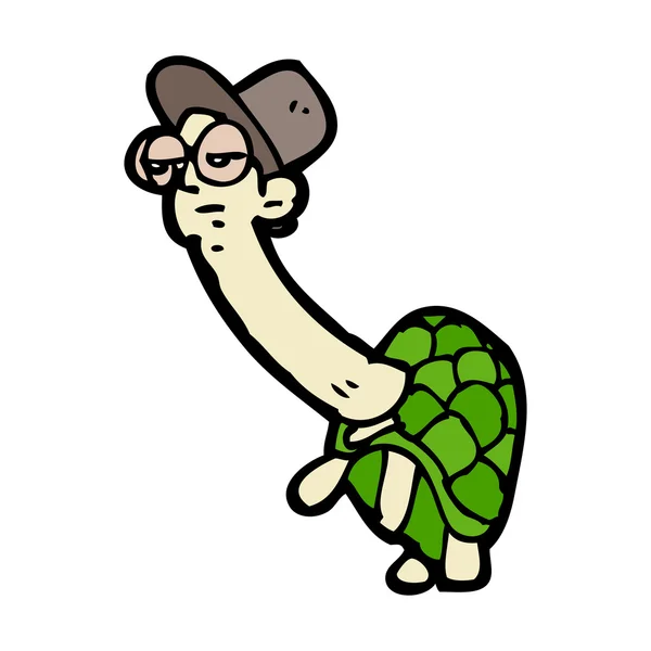 乌龟的男人 — 图库矢量图片
