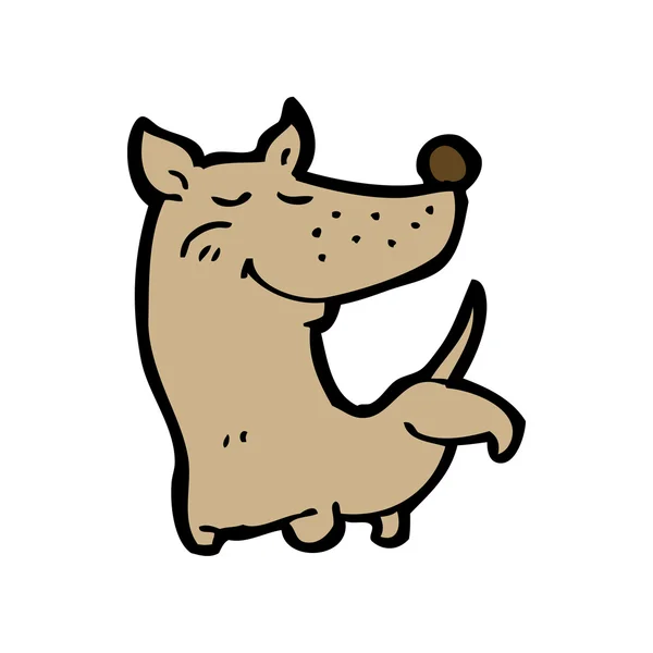 Kleine hond aanspanning been — Stockvector
