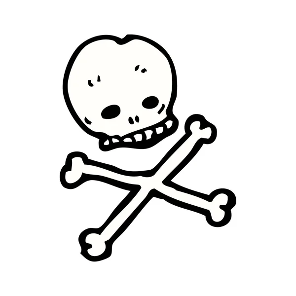 骷髅和交叉骨 — 图库矢量图片