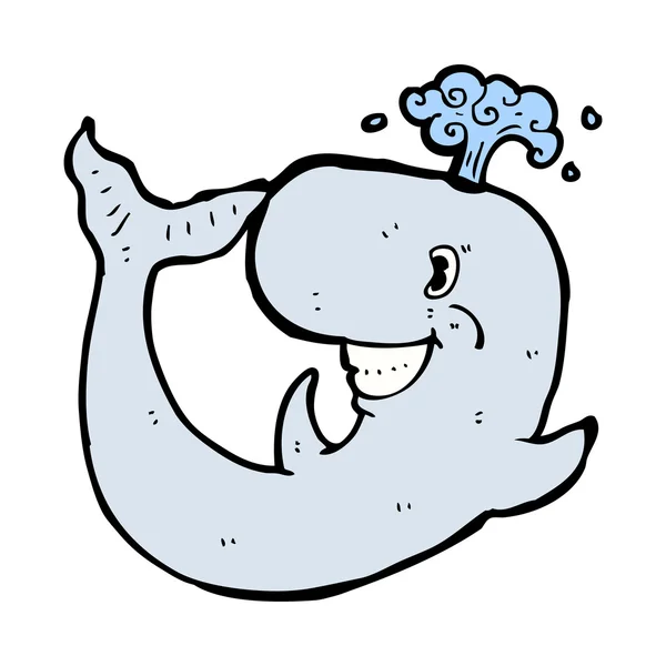 Grinning whale — Stock Vector