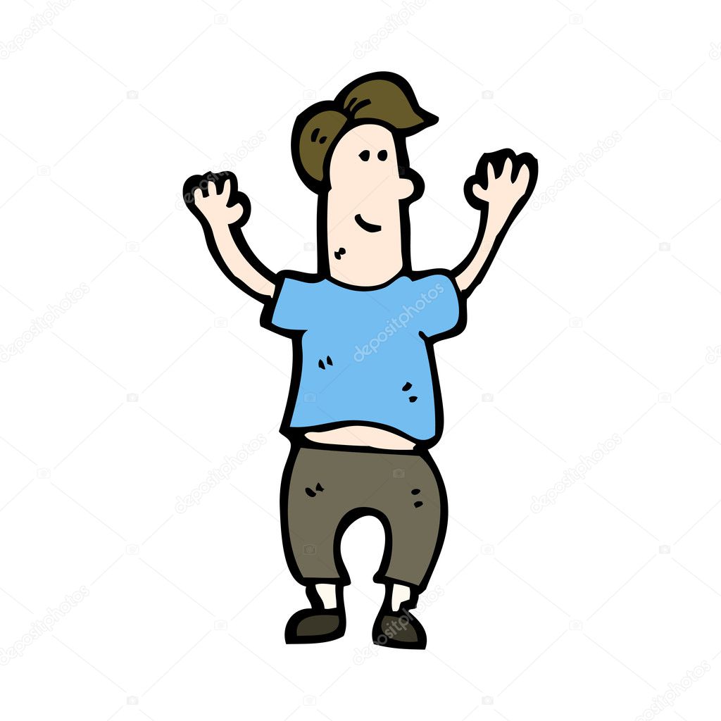 Man waving arms Stock Vector by ©lineartestpilot 21058695
