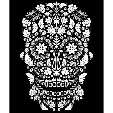 gün ölü kafatası çiçek