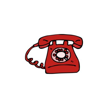 Retro kırmızı telefon