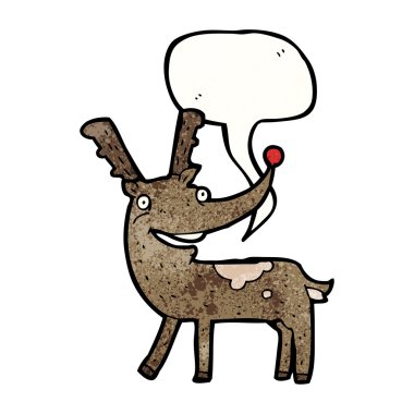 Ren geyiği ile konuşma balonu