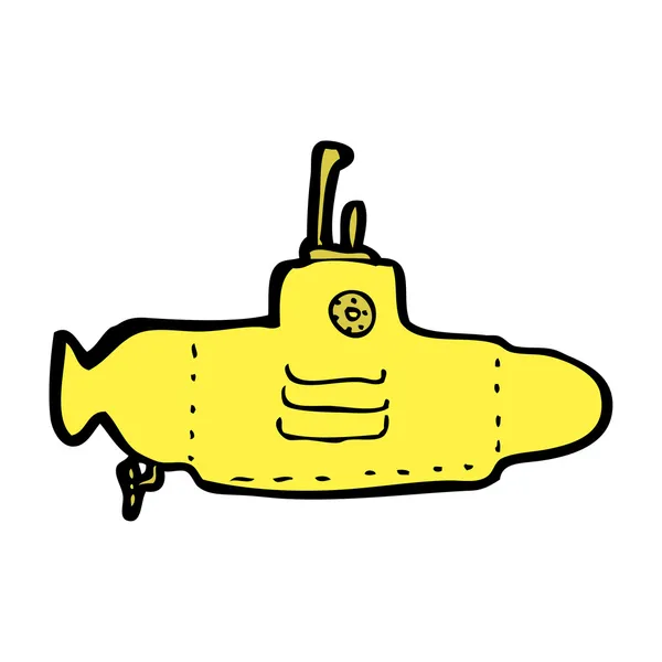 Sous-marin jaune — Image vectorielle
