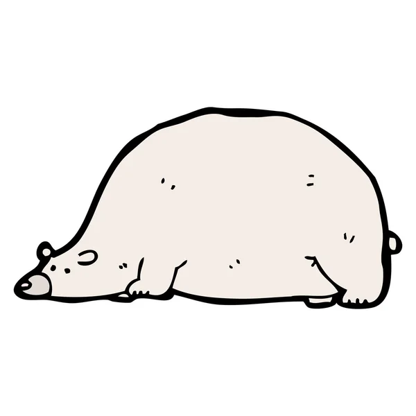 Oso polar dormido — Vector de stock