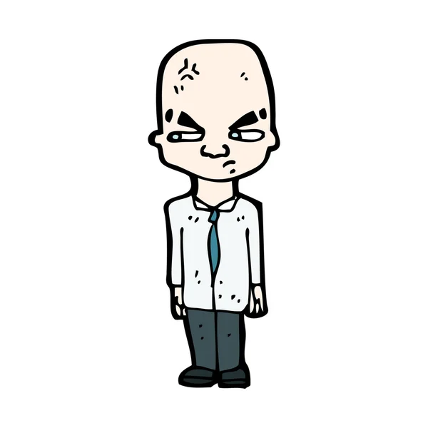 Angry bald man — Stock Vector