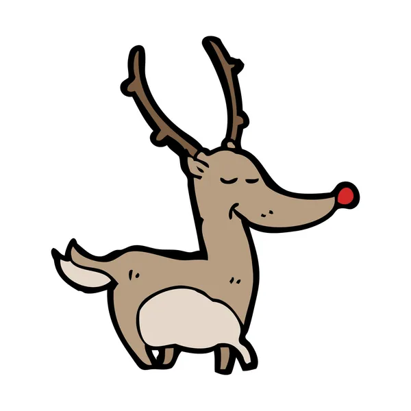 Happy christmas reindeer — Stock Vector