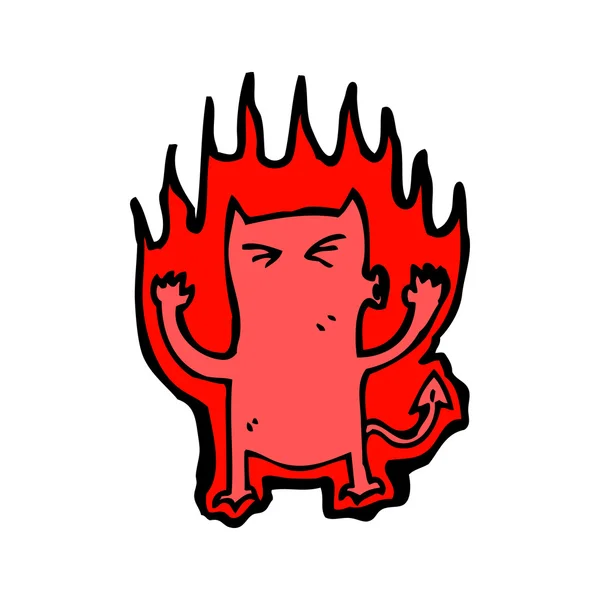 Flaming duivel — Stockvector