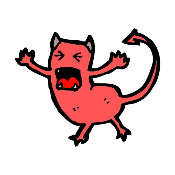 Screaming little devil — Stock Vector