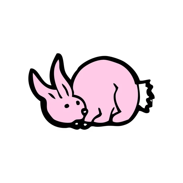 Niedliches rosa Kaninchen — Stockvektor