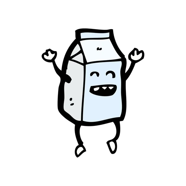 Mutlu süt kutusu — Stok Vektör