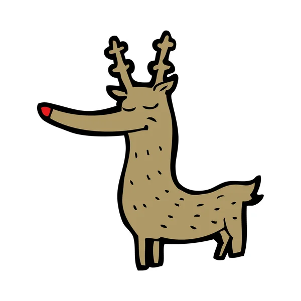 Красноносый олень — стоковый вектор