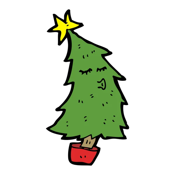 Fröhlich tanzender Weihnachtsbaum — Stockvektor