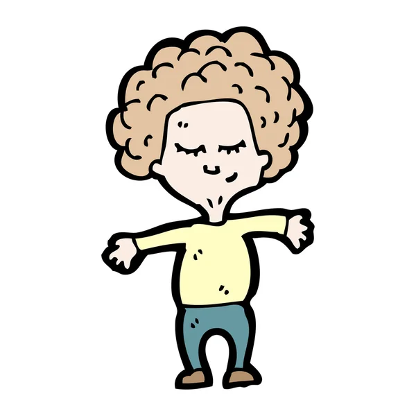 Hombre de pelo grande — Vector de stock