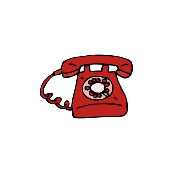 Teléfono rojo retro — Vector de stock