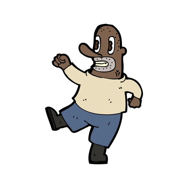 Hombre feo bailando — Vector de stock