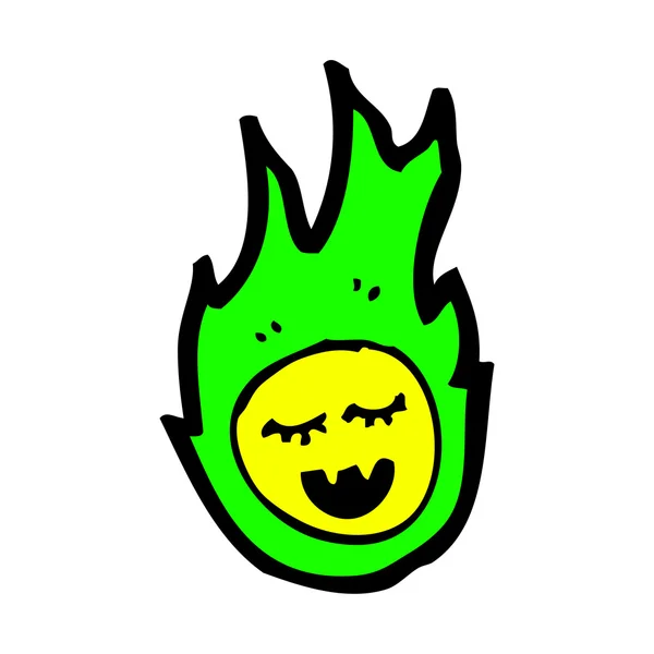 Green fireball — Stock Vector