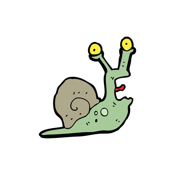 害怕的蜗牛 — 图库矢量图片