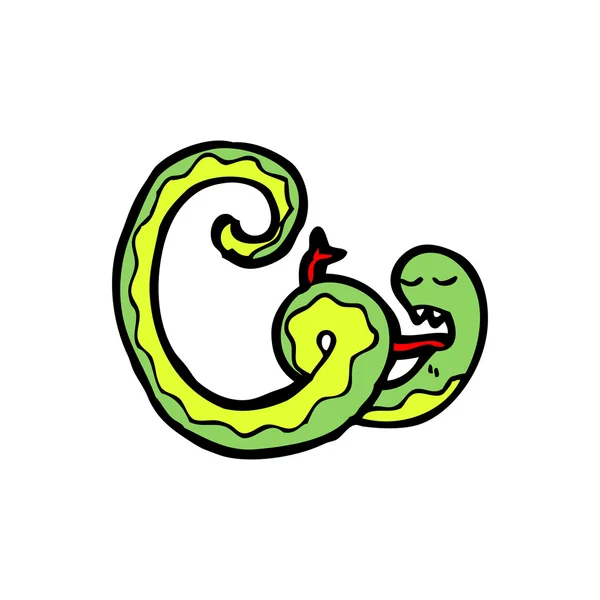 Coiled snake — Stock Vector