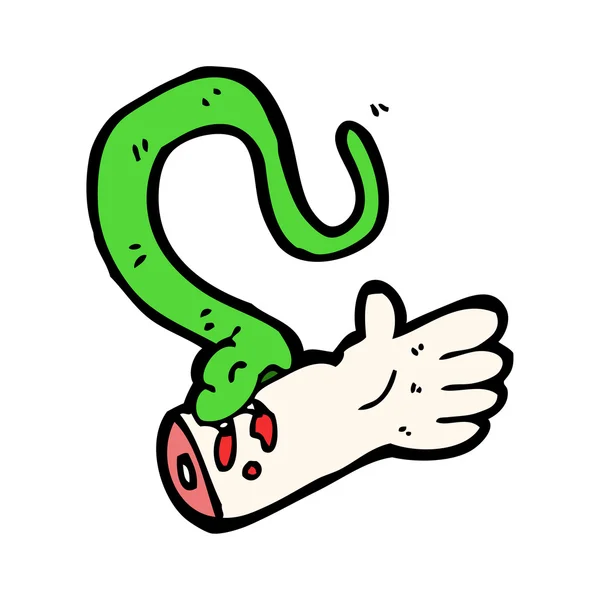蛇咬胳膊 — 图库矢量图片