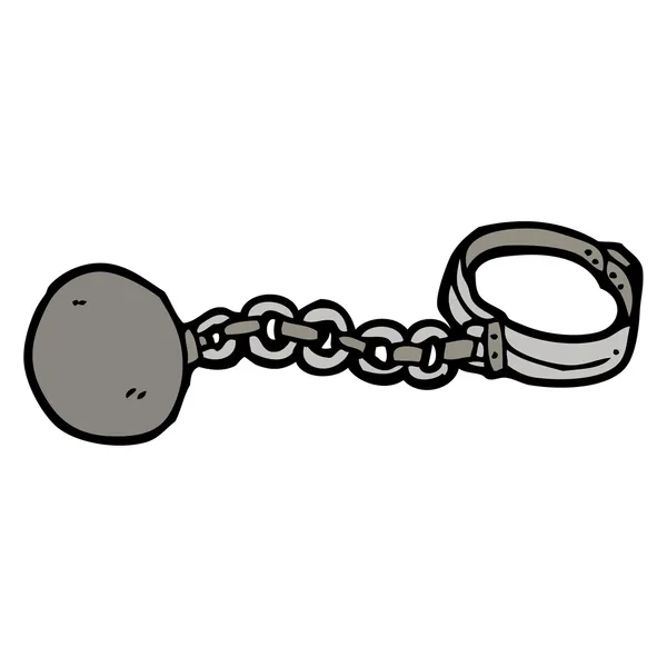 Ball and chain — Stock Vector